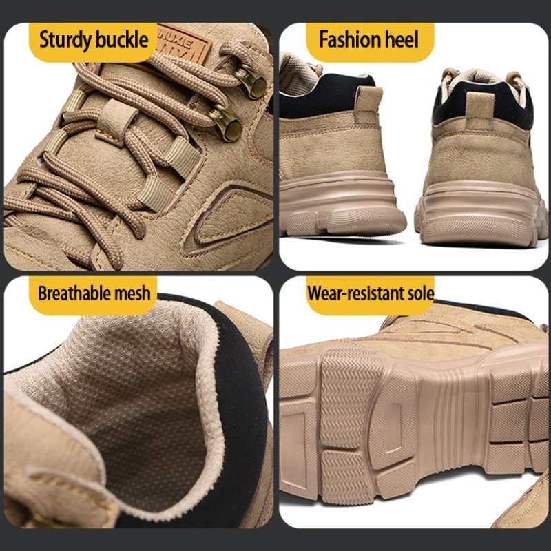 Botas de seguridad con punta de acero para escalada de hombres