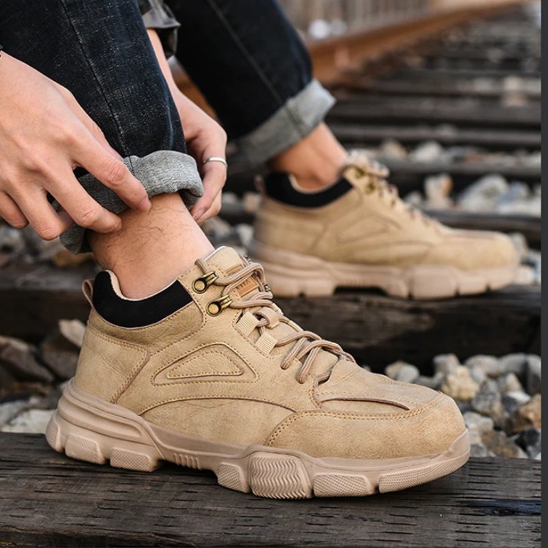 Botas de seguridad con punta de acero para escalada de hombres