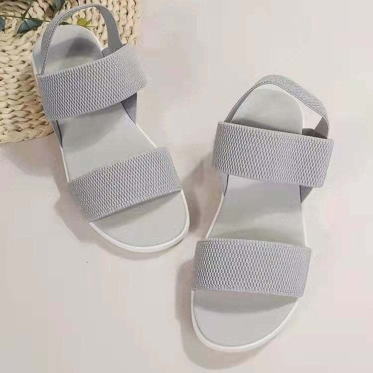 Sandalias ortopédicas cómodas para mujer con banda elástica, informales, de verano