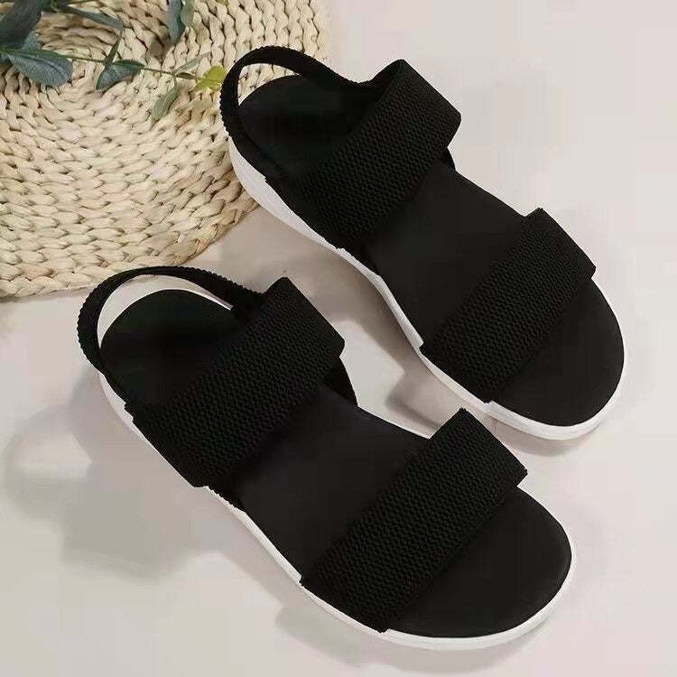 Sandalias ortopédicas cómodas para mujer con banda elástica, informales, de verano