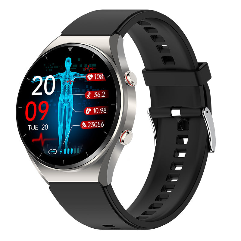 Nivel de azúcar en sangre con un solo clic|Glucosa en Sangre Presión Arterial ECG|ECG HRV Monitor de Frecuencia Cardíaca Reloj Inteligente de Salud