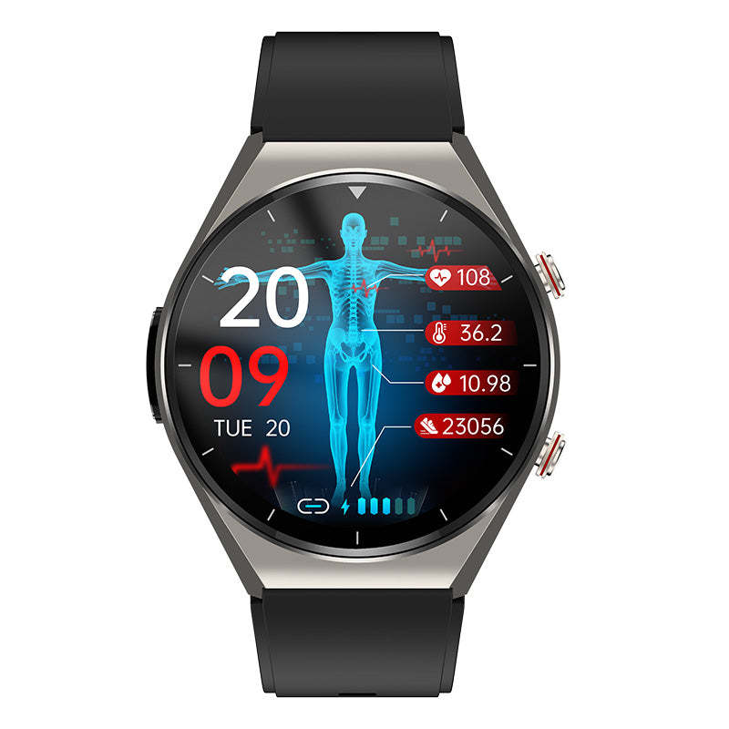 Nivel de azúcar en sangre con un solo clic|Glucosa en Sangre Presión Arterial ECG|ECG HRV Monitor de Frecuencia Cardíaca Reloj Inteligente de Salud