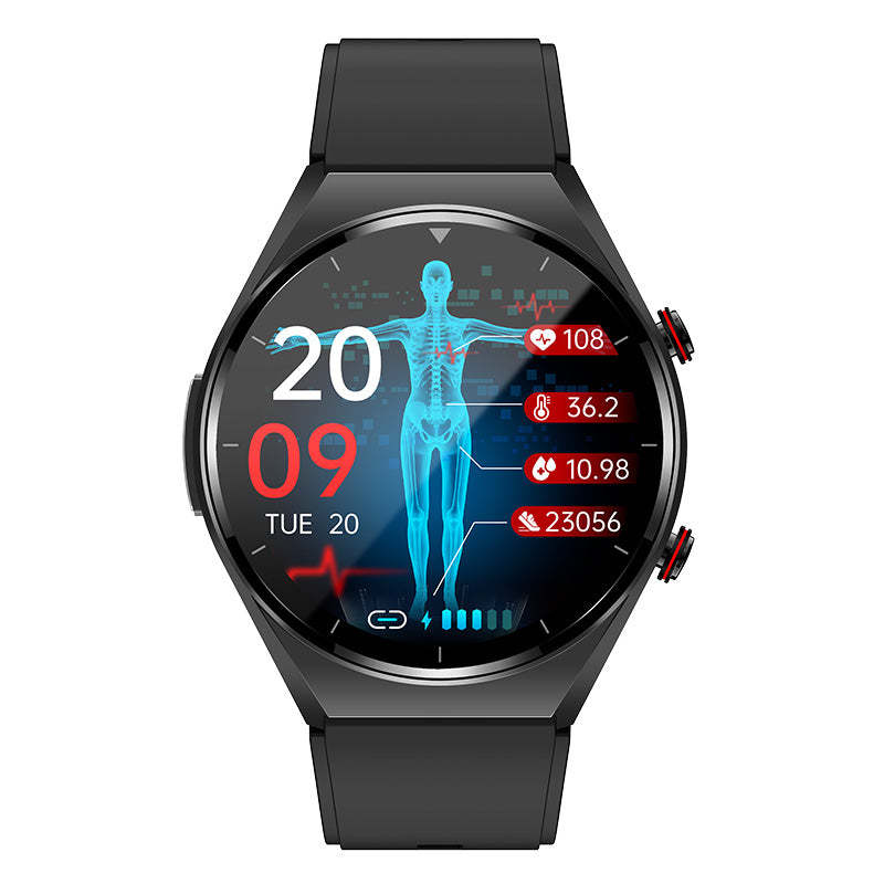 Nivel de azúcar en sangre con un solo clic|Glucosa en Sangre Presión Arterial ECG|ECG HRV Monitor de Frecuencia Cardíaca Reloj Inteligente de Salud
