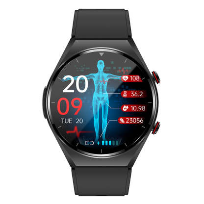 Nivel de azúcar en sangre con un solo clic|Glucosa en Sangre Presión Arterial ECG|ECG HRV Monitor de Frecuencia Cardíaca Reloj Inteligente de Salud