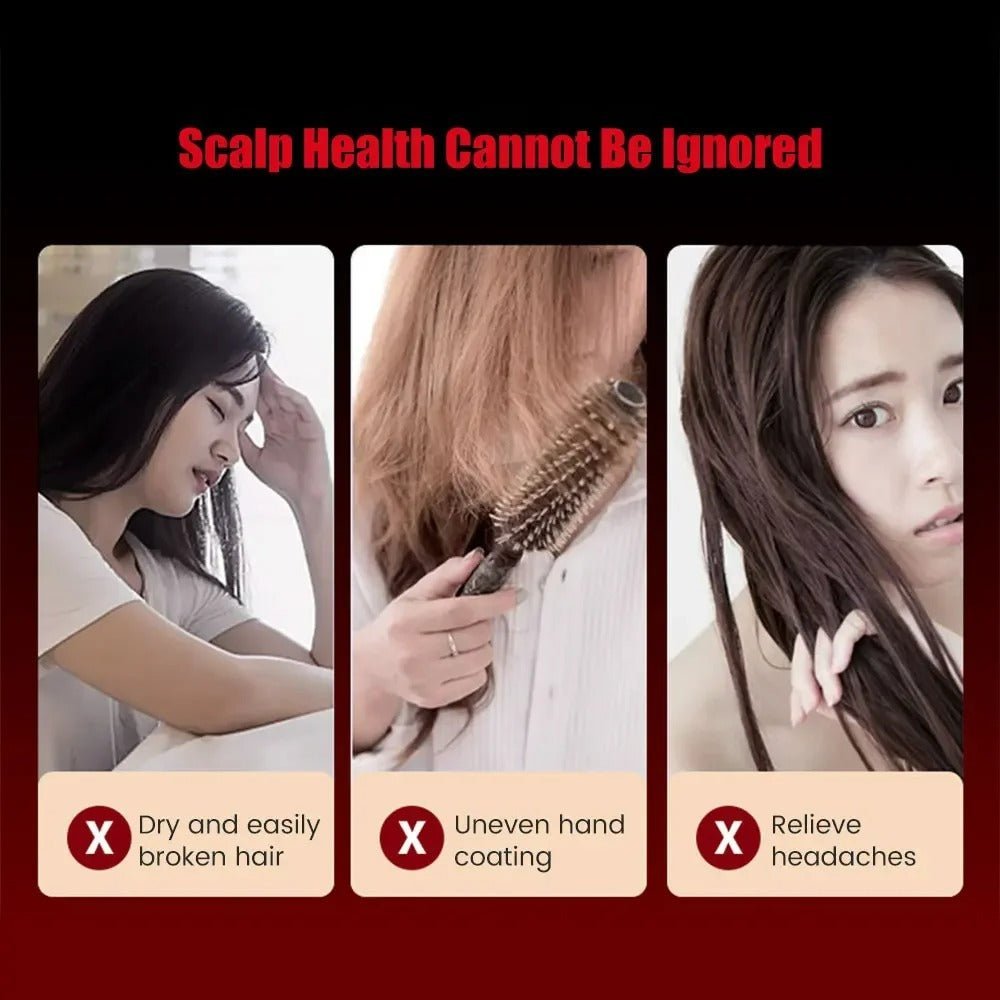 Peine de masaje eléctrico - Terapia de luz roja para el cuero cabelludo