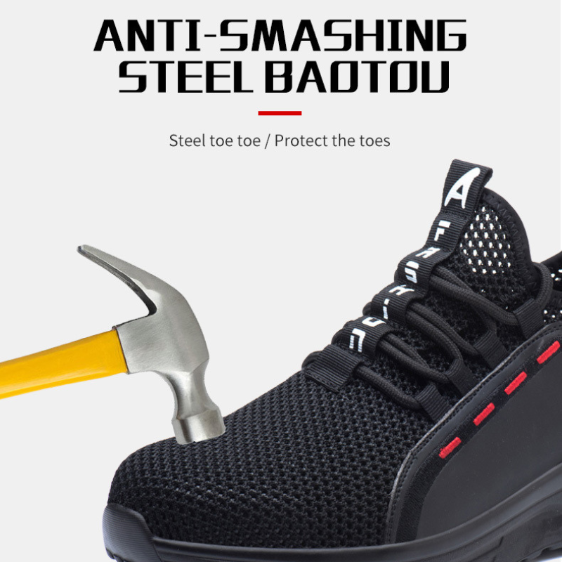 Zapatos ortopédicos ultraligeros, transpirables, con punta de acero y antideslizantes