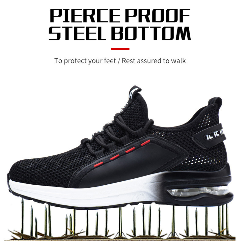 Zapatos ortopédicos ultraligeros, transpirables, con punta de acero y antideslizantes