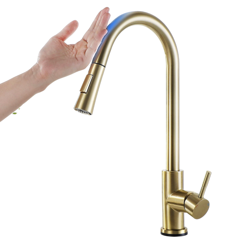 Grifo de cocina flexible con sensor