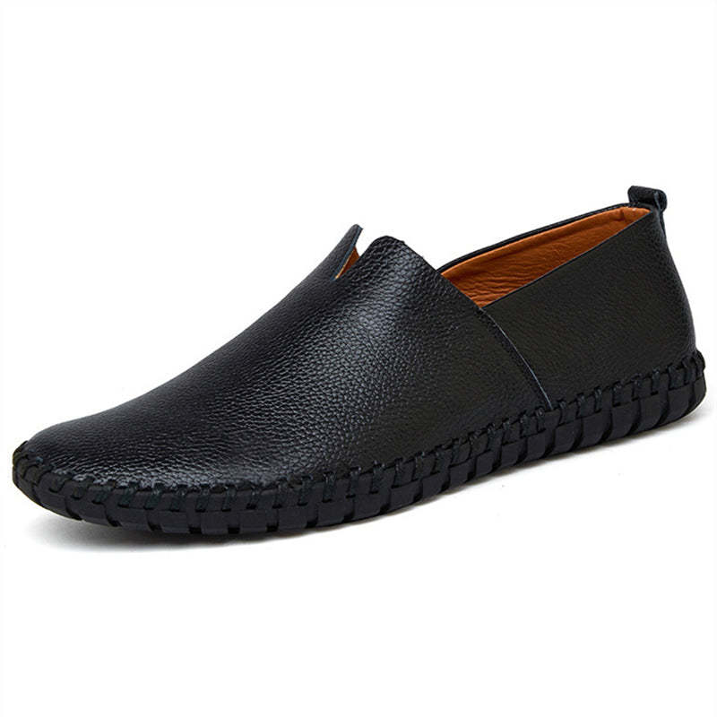 Zapatos Barefoot de cuero transpirables con puntadas para hombre