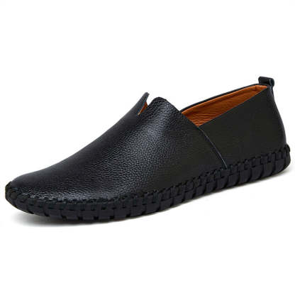 Zapatos Barefoot de cuero transpirables con puntadas para hombre