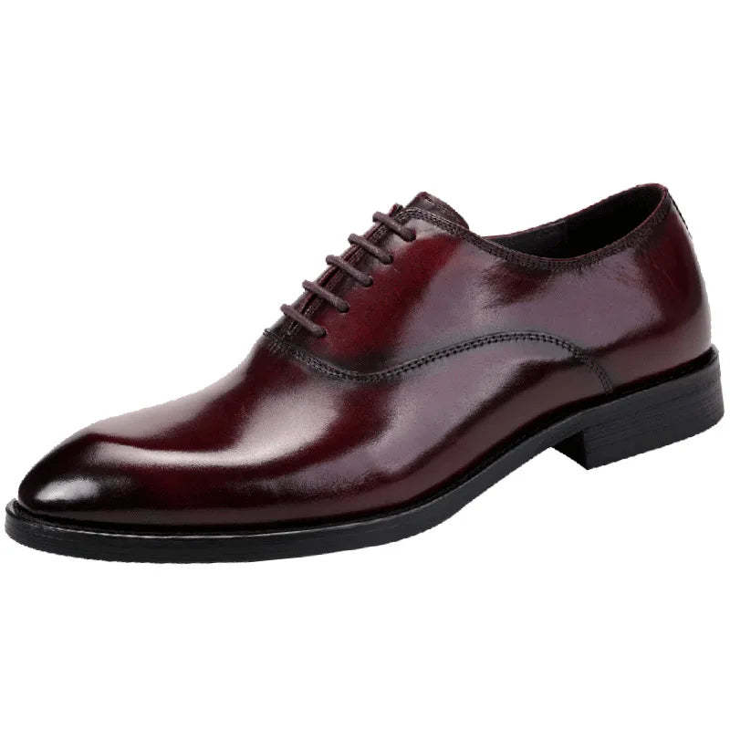 FusionFit Zapatos Oxford de piel auténtica para hombre