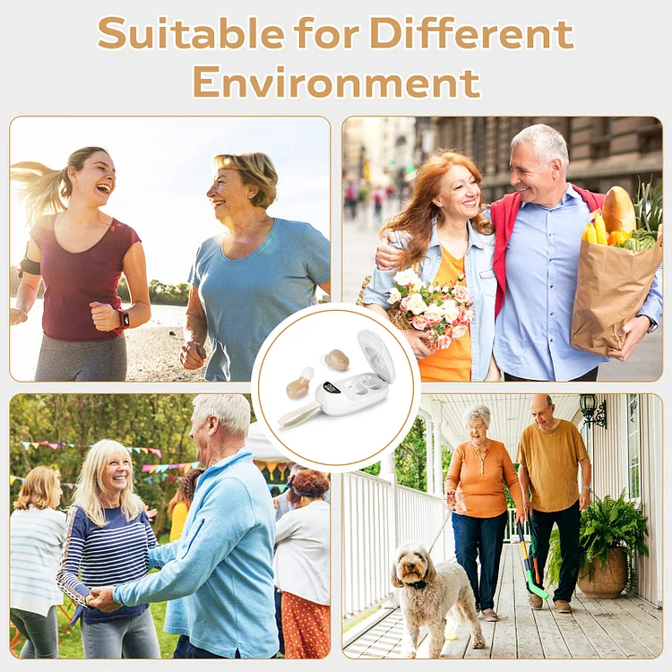 Audífono para personas mayores recargable con cancelación de ruido