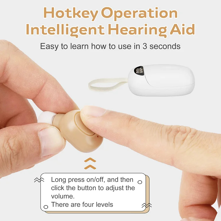 Audífono para personas mayores recargable con cancelación de ruido