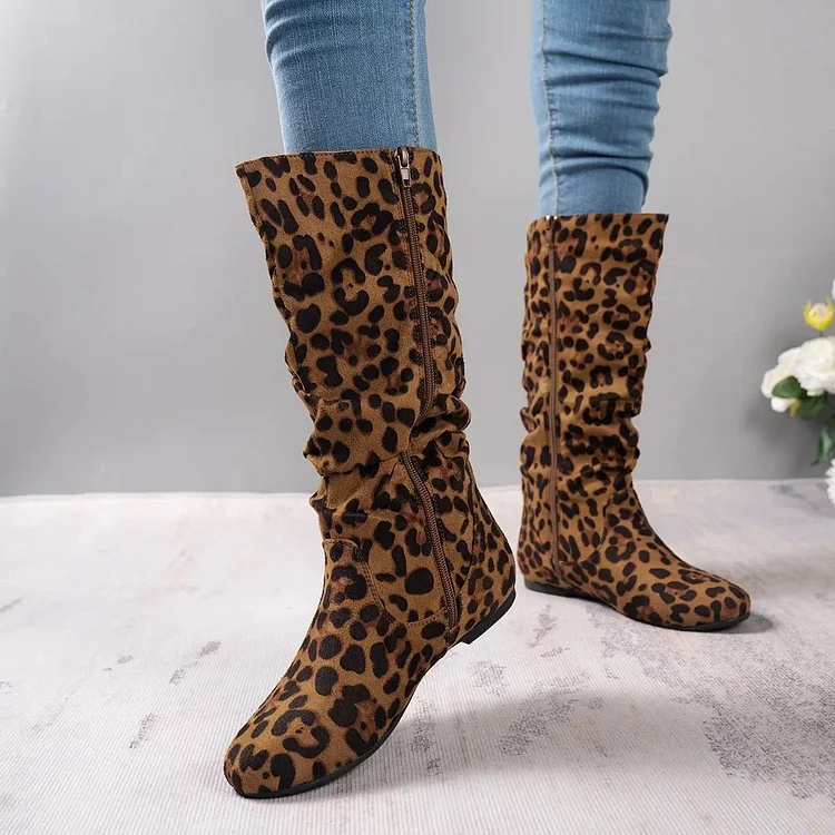 Botas altas con suela plana para mujer