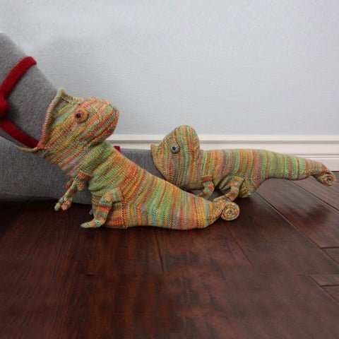 Calcetines de punto de cocodrilo para mujeres y hombres, calcetines creativos con forma de animal hasta el tobillo, cálidos para el invierno, para interiores y exteriores