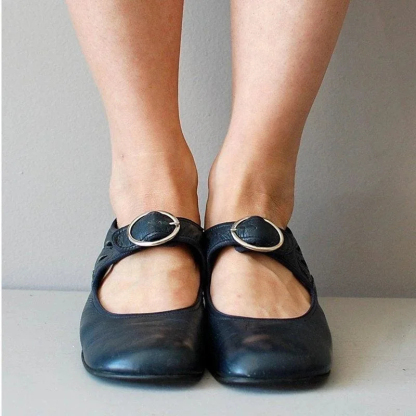 Zapatos Mary Janes de verano de tacón bajo estilo vintage para mujer