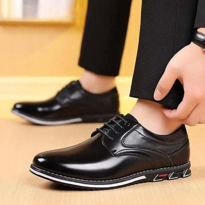 Zapatos Oxford de vestir de cuero ortopédicos para hombre