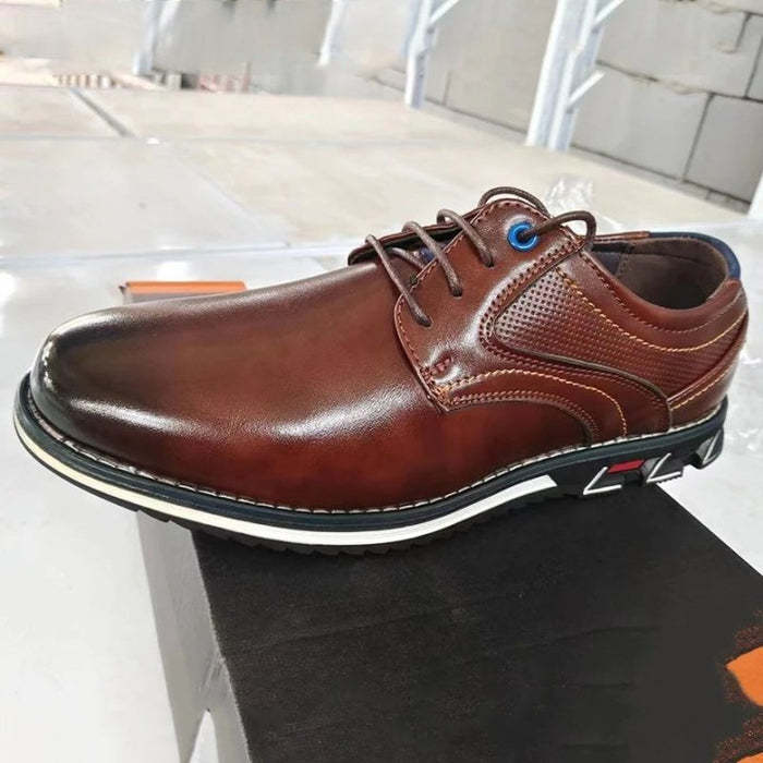 Zapatos Oxford de vestir de cuero ortopédicos para hombre