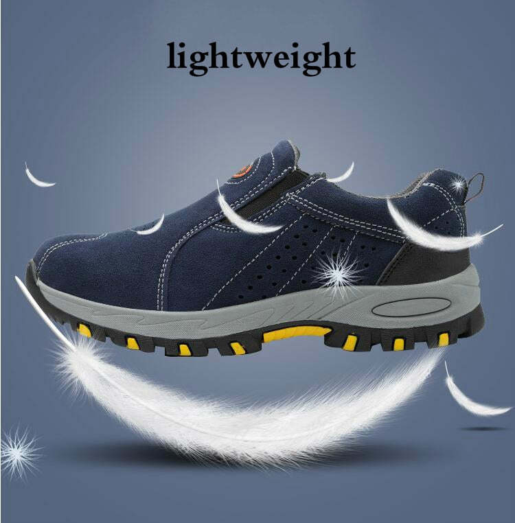 Botas de seguridad antiperforación de gamuza para hombre, zapatos ortopédicos