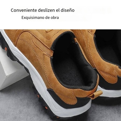 Zapatos ortopédicos de gamuza de primera calidad sin cordones para hombre