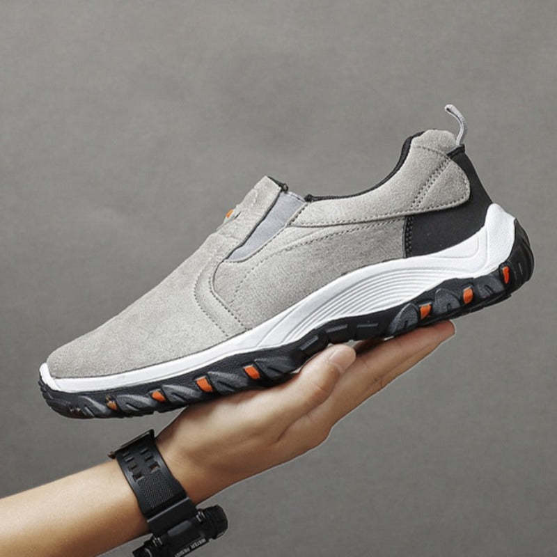 Zapatos ortopédicos de gamuza de primera calidad sin cordones para hombre