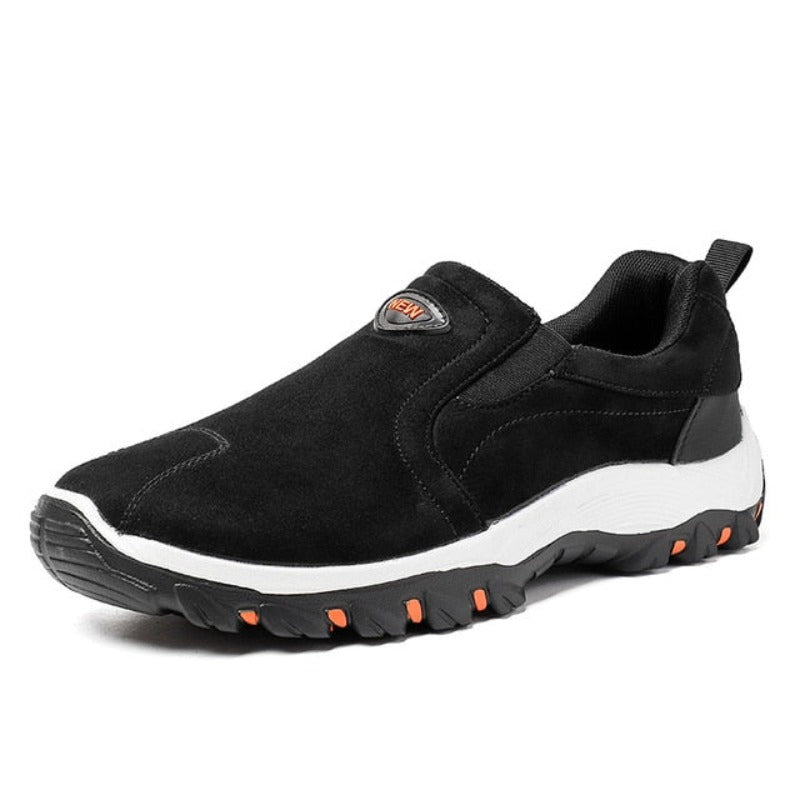 Zapatos ortopédicos de gamuza de primera calidad sin cordones para hombre