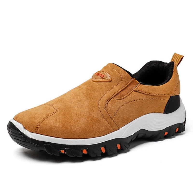 Zapatos ortopédicos de gamuza de primera calidad sin cordones para hombre