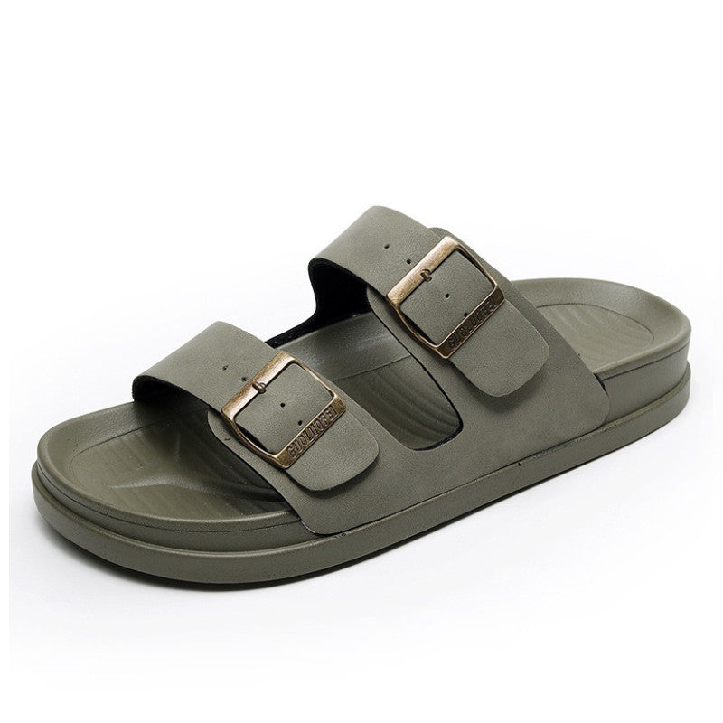 Sandalias ortopédicas impermeables para hombre con hebilla y soporte para el arco de la playa