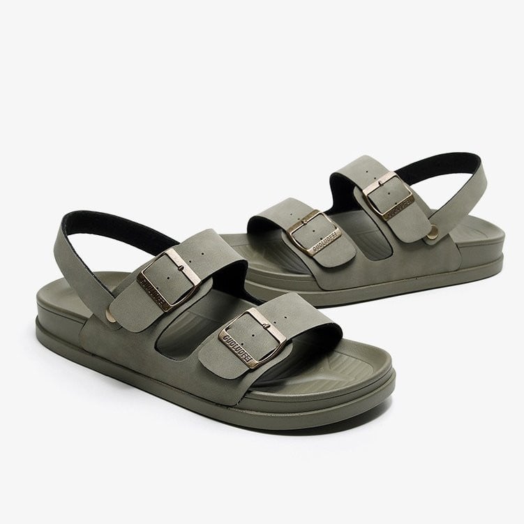 Sandalias ortopédicas impermeables para hombre con hebilla y soporte para el arco de la playa