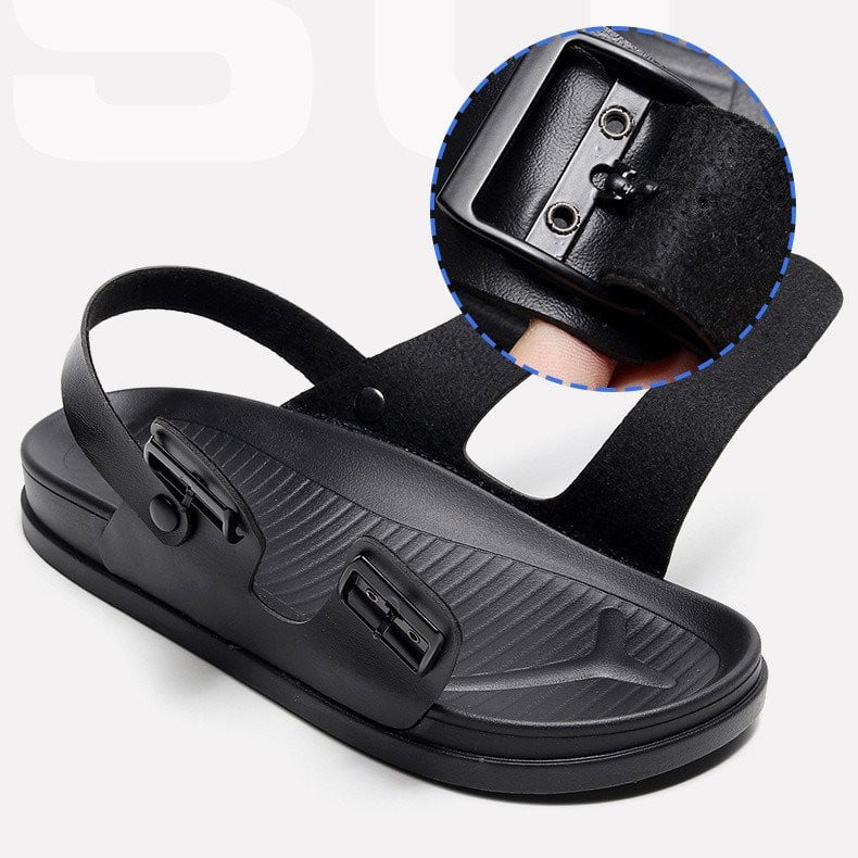 Sandalias ortopédicas impermeables para hombre con hebilla y soporte para el arco de la playa