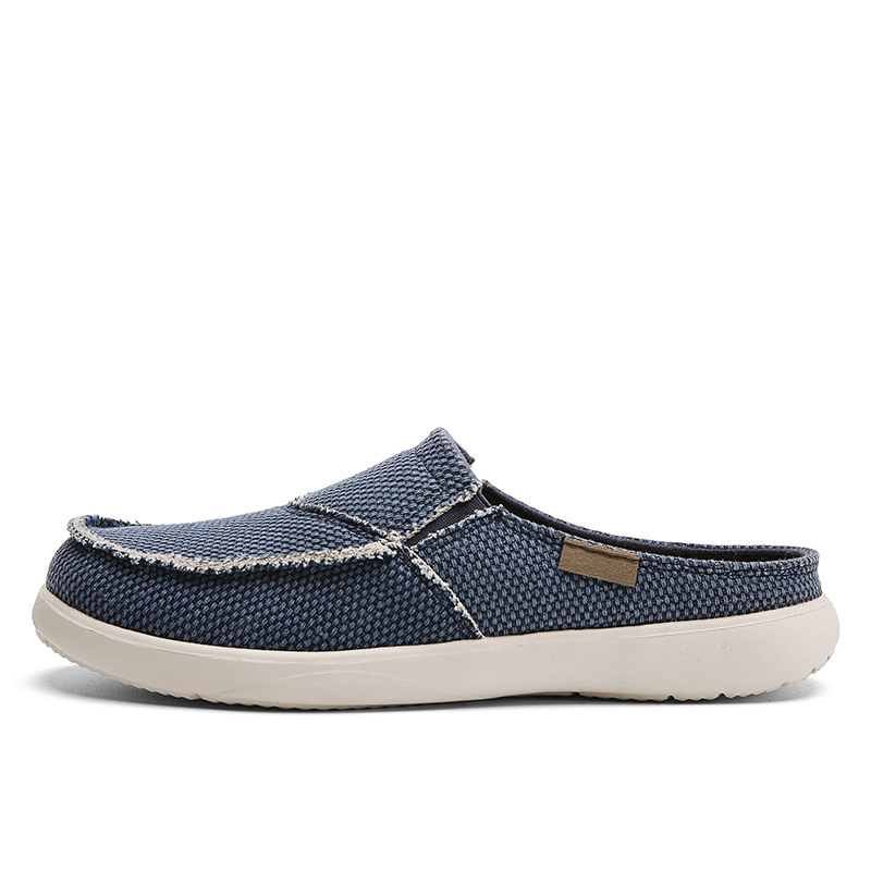 Pantuflas ortopédicas de lona cómodas e informales para hombre