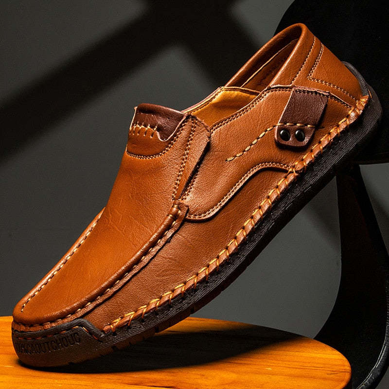 Zapatos de cuero cómodos y transpirables para hombre