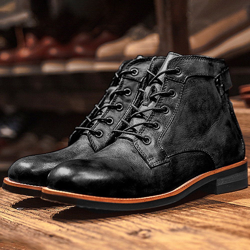 Botas altas de cuero para hombre