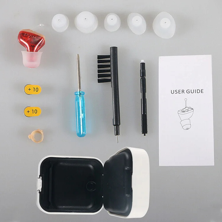 Mini audífonos digitales, amplificador de voz, invisibles en el oído