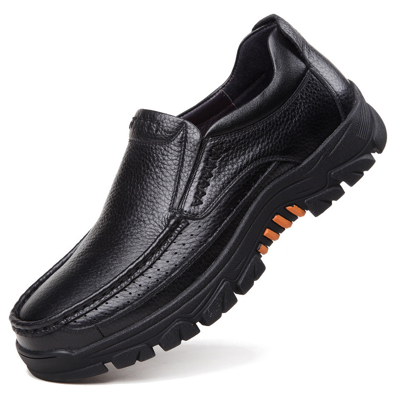 Mocasines ortopédicos de piel sintética suave para hombre