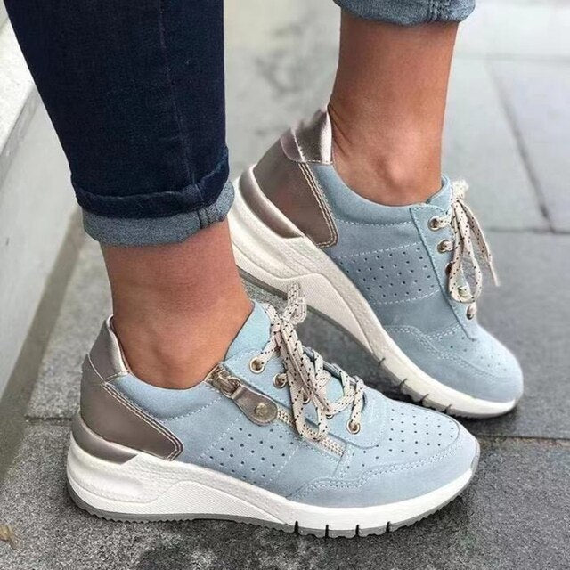 Zapatillas ortopédicas con cuña para mujer