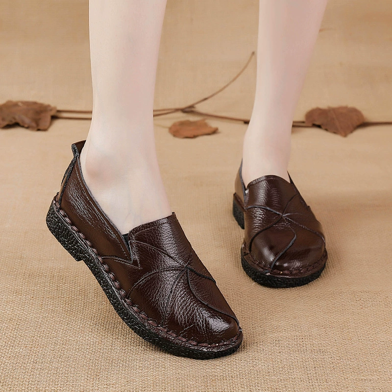 Mocasines de Colores de Piel Auténtica para Mujer