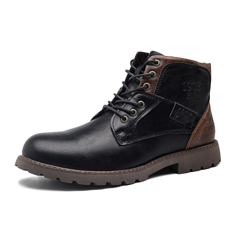 Botas de piel con cremalleras para hombre