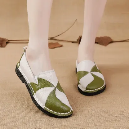 Mocasines de Colores de Piel Auténtica para Mujer