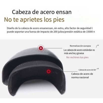 Zapatos ortopédicos para hombres Zapatillas de seguridad antiaplastamiento Steel Head Trendy