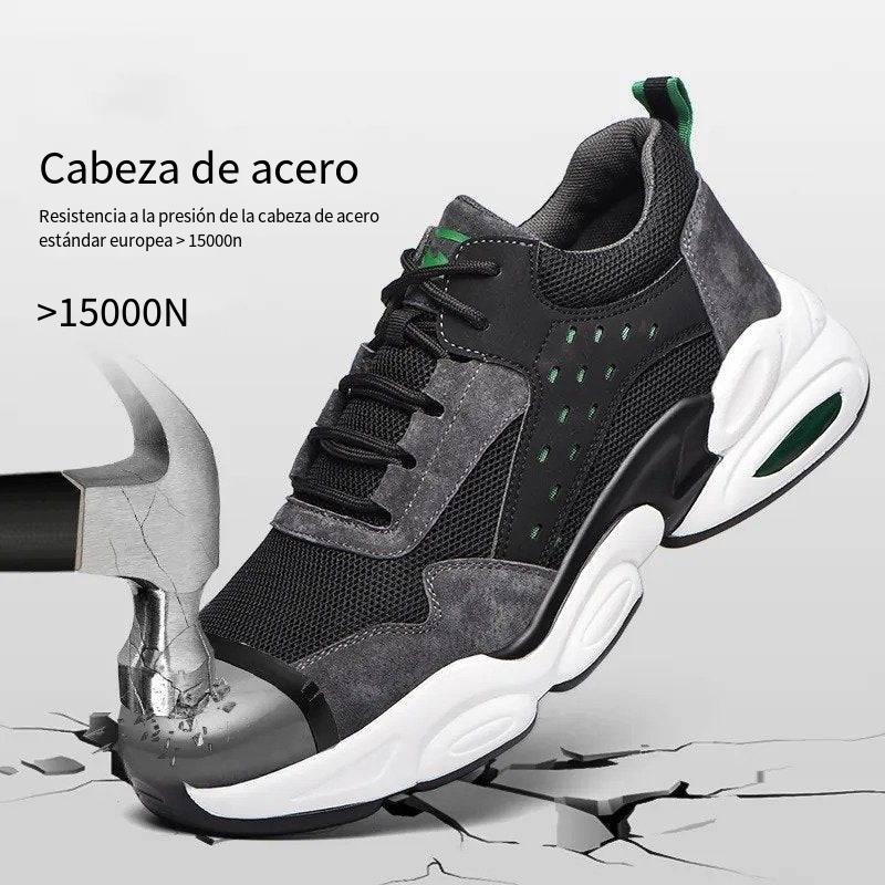 Zapatos ortopédicos para hombres Zapatillas de seguridad antiaplastamiento Steel Head Trendy