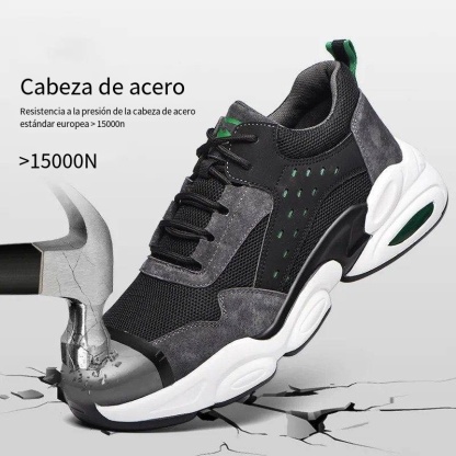 Zapatos ortopédicos para hombres Zapatillas de seguridad antiaplastamiento Steel Head Trendy