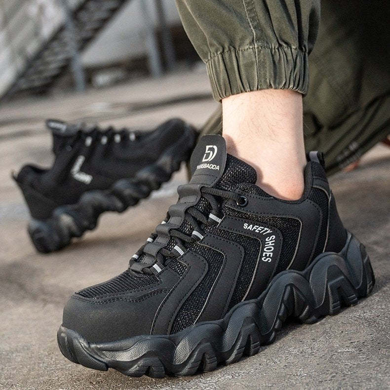Zapatos ortopédicos indestructibles con suela sólida y reflectantes de seguridad
