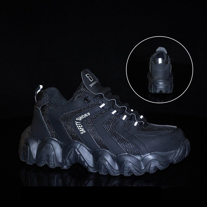 Zapatos ortopédicos indestructibles con suela sólida y reflectantes de seguridad