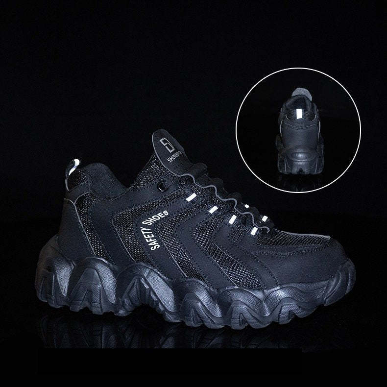 Zapatos ortopédicos indestructibles con suela sólida y reflectantes de seguridad