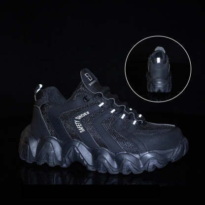 Zapatos ortopédicos indestructibles con suela sólida y reflectantes de seguridad
