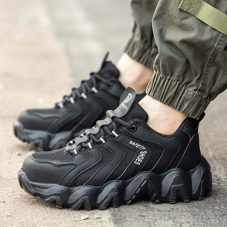 Zapatos ortopédicos indestructibles con suela sólida y reflectantes de seguridad