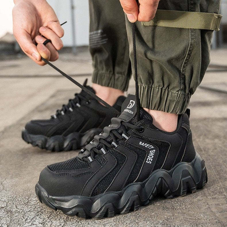 Zapatos ortopédicos indestructibles con suela sólida y reflectantes de seguridad