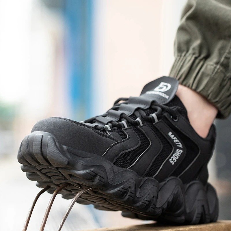 Zapatos ortopédicos indestructibles con suela sólida y reflectantes de seguridad