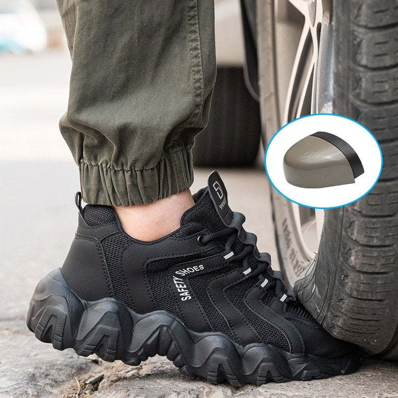 Zapatos ortopédicos indestructibles con suela sólida y reflectantes de seguridad